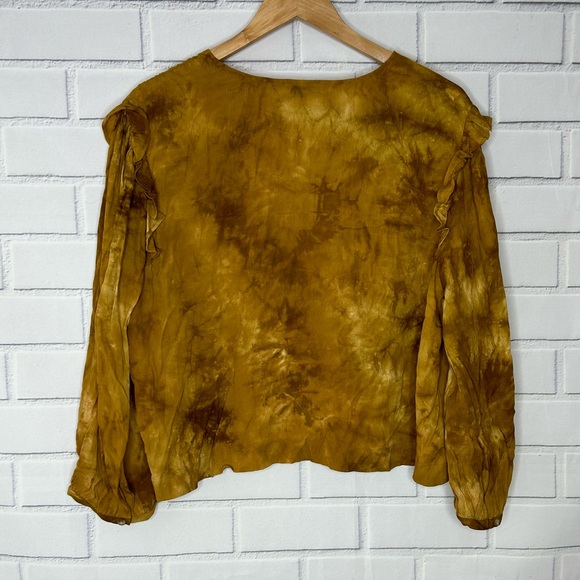 Madewell Tie-Dye Ruffle-Shoulder Top size XXL - Picture 7 of 7